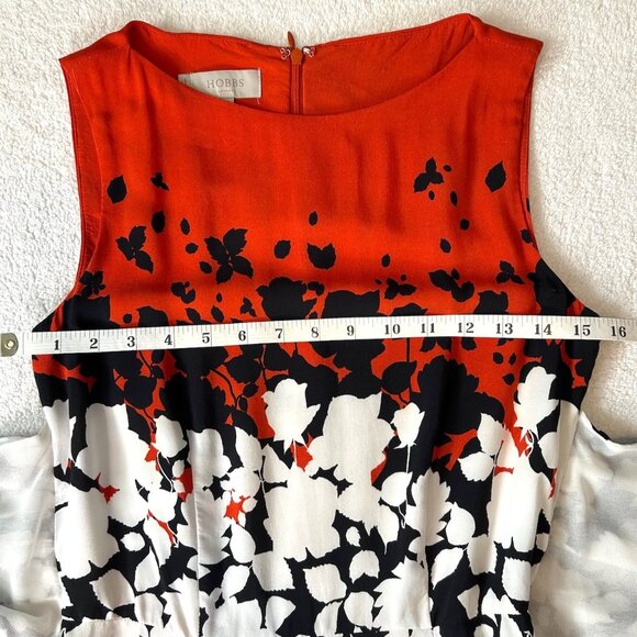 Hobbs red/black/white Connie dress - Picture 10 of 11